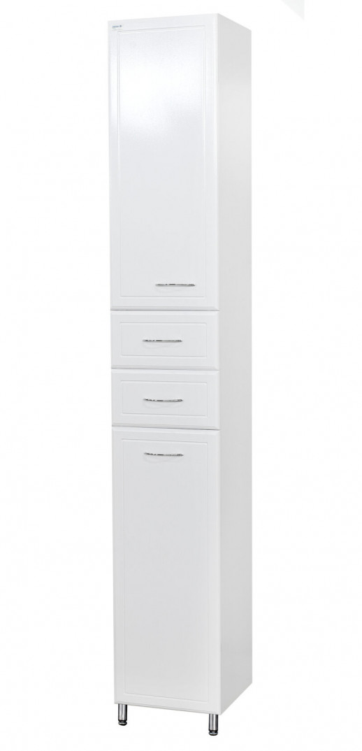 Пенал SANTREK HOME "СТИЛЬ NEW-30" (левый) белый с корзиной для белья 2 ящ. 2 дв. 300х1910х313 *