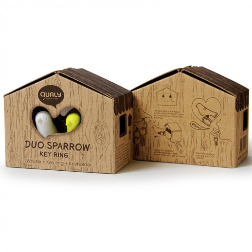 Держатель для ключей Duo Sparrow, белый/фиолетовый