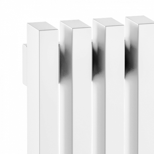 Электрический радиатор полотенцесушитель Warmmet Power 76VE длина 1250 мм секций 7 цвет белый  тип подключения: нижнее правое