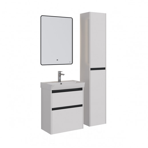 Зеркало Lemark MIOBLACK 60х80 см с интерьерной подсветкой, с подогревом LM60ZM-black