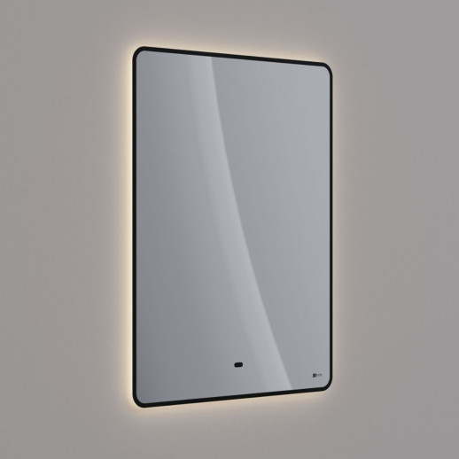 Зеркало Lemark MIOBLACK 60х80 см с интерьерной подсветкой, с подогревом LM60ZM-black
